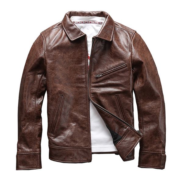 2020 vintage brown men smart casual leather jacket large size xxxxl genuine cowhide autumn slim fit short leather coat, Black
2020 vintage brown men smart casual leather jacket large size xxxxl genuine cowhide autumn slim fit short leather coat, Black
