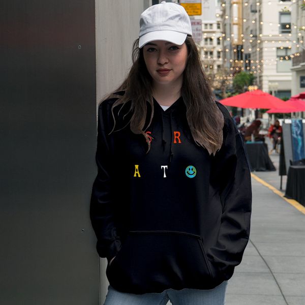19ss travis scott astroworld designer hoodies hip hop designer sweatshirts sweater earth smile hoodie men clothing, Black 
19ss travis scott astroworld designer hoodies hip hop designer sweatshirts sweater earth smile hoodie men clothing, Black