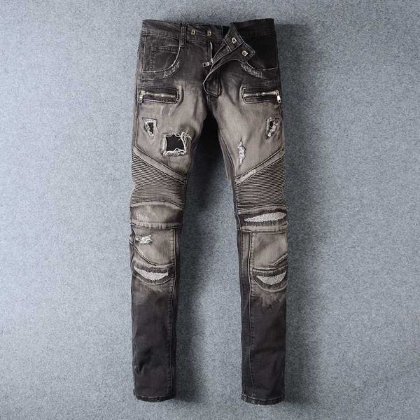 new 2016 autumn and winter biker denim jeans men leg hole ripped patchwork gray jeans,slim skinny pants #1023# size 28 - 42, Blue
new 2016 autumn and winter biker denim jeans men leg hole ripped patchwork gray jeans,slim skinny pants #1023# size 28 - 42, Blue