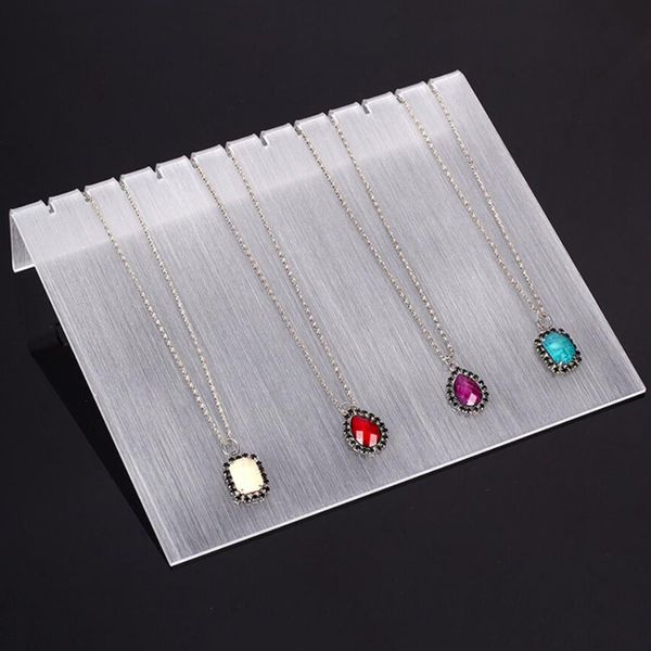 acrylic 12 slots necklace chain display stand jewelry shelf showcase slant rack shows exhibition, Black;white
acrylic 12 slots necklace chain display stand jewelry shelf showcase slant rack shows exhibition, Black;white