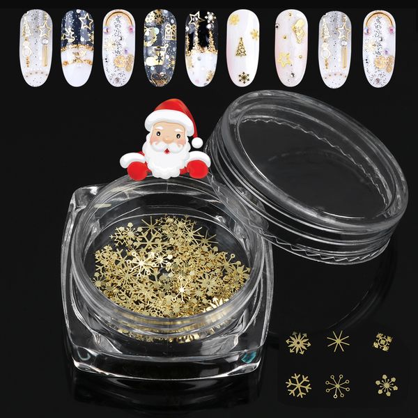 1 box mixed design christmas 3d nail art hollow snowflake metal gold decoration star charm nail glitter slider polish accessorie, Silver;gold
1 box mixed design christmas 3d nail art hollow snowflake metal gold decoration star charm nail glitter slider polish accessorie, Silver;gold