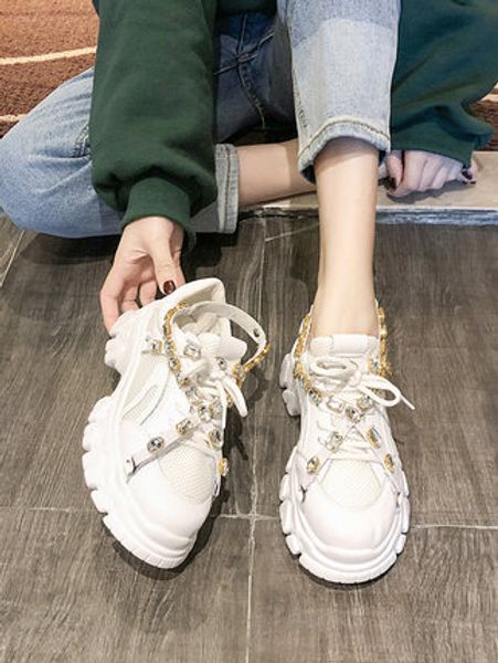 small white shoes 2020 new women's shoes spring explosion models wild thick bottom breathable mesh surface movement increase, Black
small white shoes 2020 new women's shoes spring explosion models wild thick bottom breathable mesh surface movement increase, Black