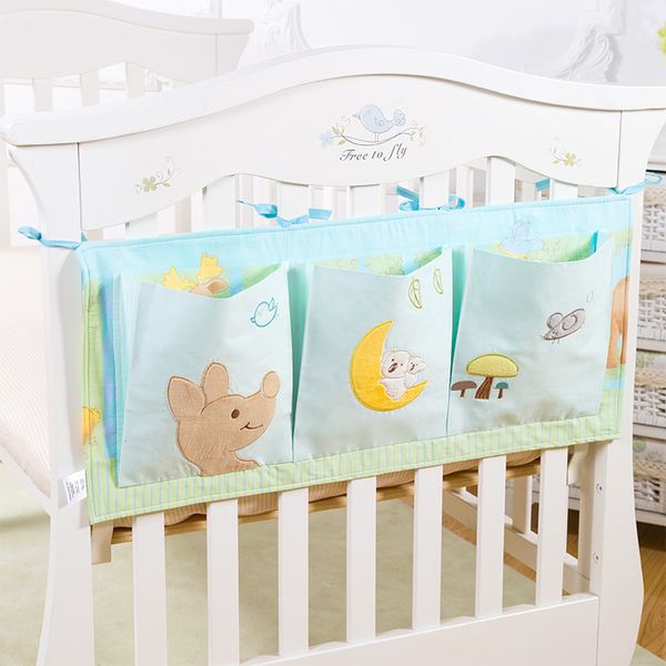 Baby Crib Bed Hanging Bag Bedside Nappy Diapers Bags For Kids Bedding Cloth Storage