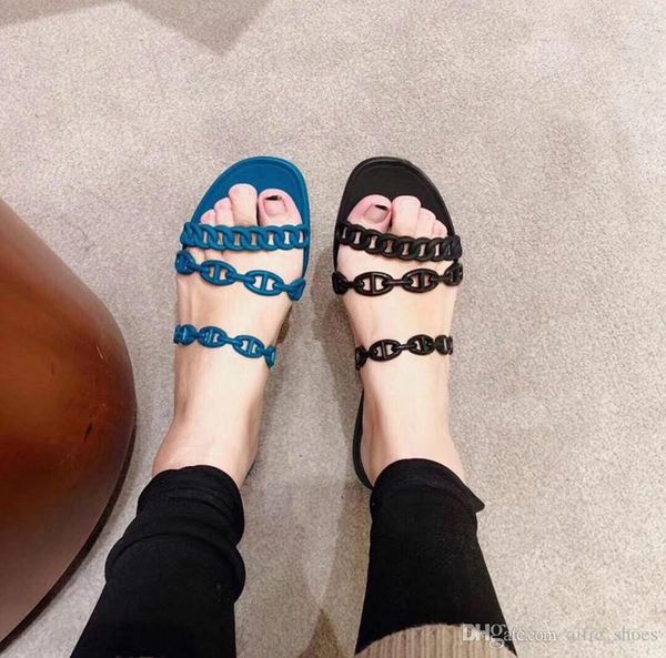 women fashion flat slides sandal rivage chaine d'ancre slipper designer shoes balck blue colors beach sandals party shoes with box, Black
women fashion flat slides sandal rivage chaine d'ancre slipper designer shoes balck blue colors beach sandals party shoes with box, Black