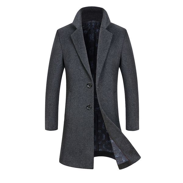 brand men winter solid color wool blend coat men's new fashion warm thick woolen coat slim fit male blend, Black
brand men winter solid color wool blend coat men's new fashion warm thick woolen coat slim fit male blend, Black