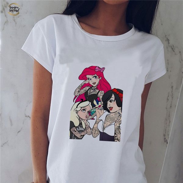 2019 vogue t shirt женщины punk татуировки принцессы printed смешные футболки женские летние моды белый прохладный с коротким рукавом майка, White
2019 vogue t shirt женщины punk татуировки принцессы printed смешные футболки женские летние моды белый прохладный с коротким рукавом майка, White