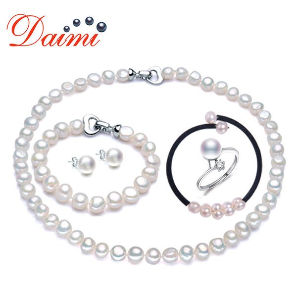 presale daimi incredible pearl sets 5 items one suit, necklace bracelet bangle ring earrings for woman christmas gift value gift j190718, Silver
presale daimi incredible pearl sets 5 items one suit, necklace bracelet bangle ring earrings for woman christmas gift value gift j190718, Silver