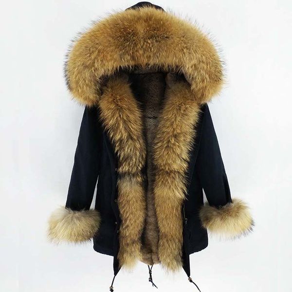 long parka winter jacket women real fur coat big natural raccoon fur collar hood thick warm liner streetwear luxuty brand, Black
long parka winter jacket women real fur coat big natural raccoon fur collar hood thick warm liner streetwear luxuty brand, Black