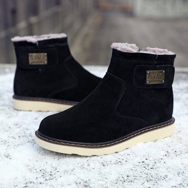 new autumn winter men's boots outdoor warm plush snow boots leather ankle fashion motorcycle working men shoes, Black
new autumn winter men's boots outdoor warm plush snow boots leather ankle fashion motorcycle working men shoes, Black