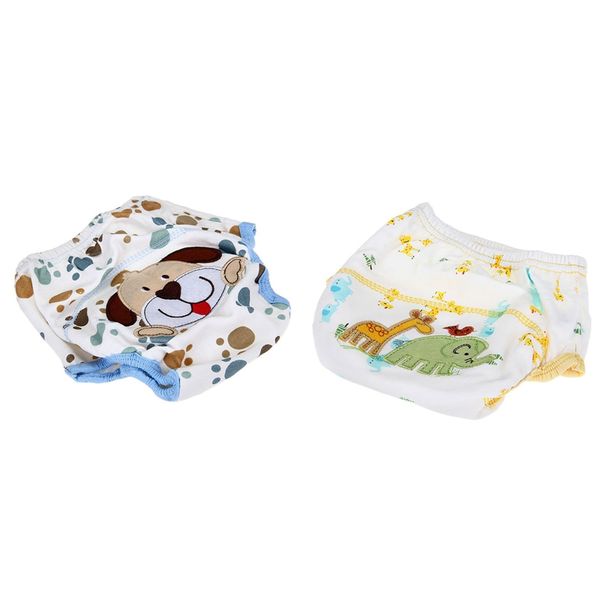 2 pcs cotton waterproof washable diaper training pants layer learning panties for baby, dog pattern & elephant pattern, Camo
2 pcs cotton waterproof washable diaper training pants layer learning panties for baby, dog pattern & elephant pattern, Camo