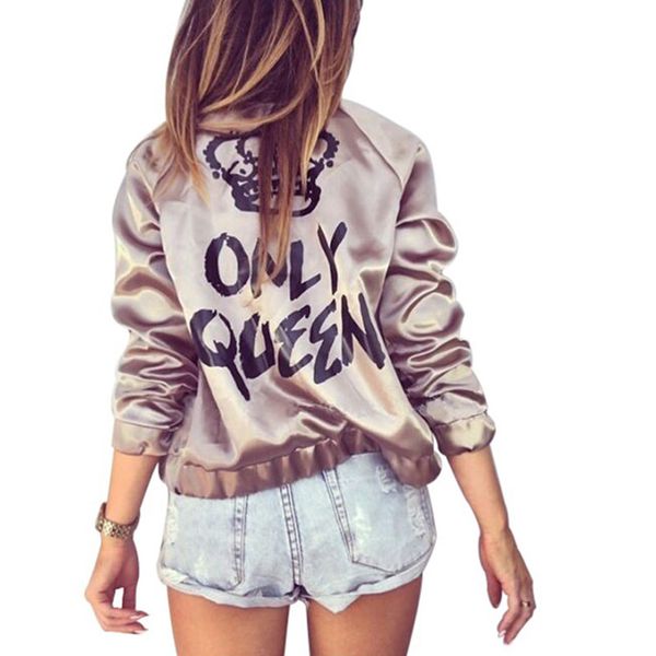 fleur wood women basic jacket fashion satin gold blue bomber coats autumn long sleeve letter print crown letter print outerwear, Black;brown
fleur wood women basic jacket fashion satin gold blue bomber coats autumn long sleeve letter print crown letter print outerwear, Black;brown