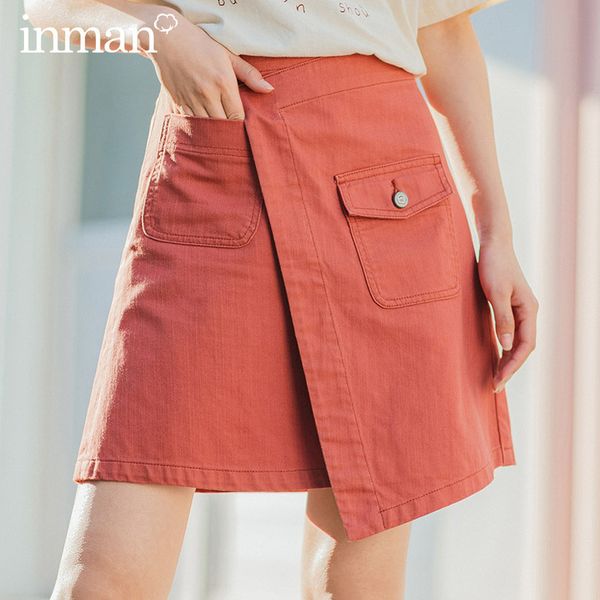 inman 2020 summer new arrival literary pure cotton irregular high waist pure color temperament a-line skirt, Black
inman 2020 summer new arrival literary pure cotton irregular high waist pure color temperament a-line skirt, Black