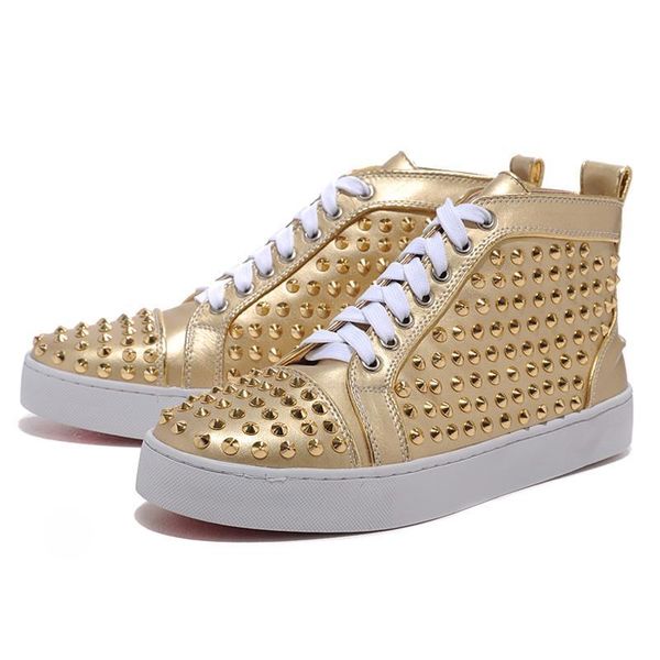 fashion designer bottom is red shoes studded spikes flat sneakers for men women party lovers classial leather casual shoes rivet sneaker, Black
fashion designer bottom is red shoes studded spikes flat sneakers for men women party lovers classial leather casual shoes rivet sneaker, Black