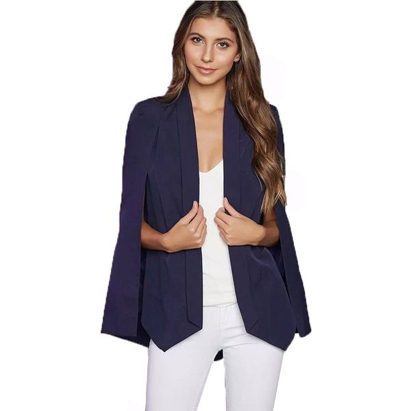 2019 new office lady blazer outwears new spring women's shawl blazer vintage loose female cape jacket casual street wear, White;black
2019 new office lady blazer outwears new spring women's shawl blazer vintage loose female cape jacket casual street wear, White;black