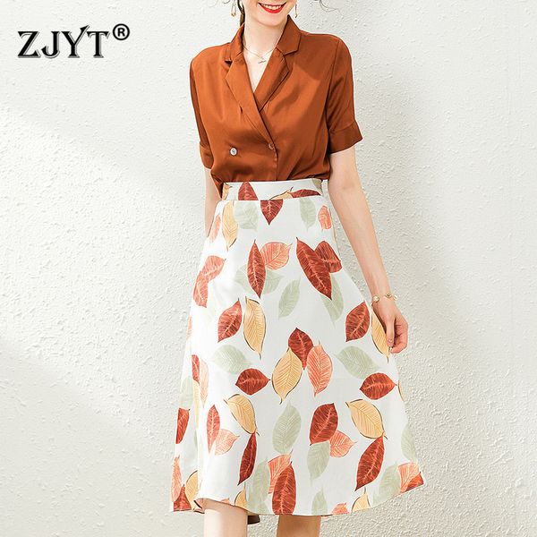 fashion suit summer runway designers women's elegant blouse print mid calf skirt 2 piece set and skirts outfits, White
fashion suit summer runway designers women's elegant blouse print mid calf skirt 2 piece set and skirts outfits, White
