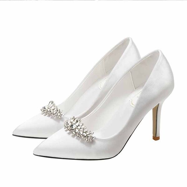 fashion women noble white wedding pumps high heels shoes shoes elegant buckle rhinestone heeled thin pointed dress, Black
fashion women noble white wedding pumps high heels shoes shoes elegant buckle rhinestone heeled thin pointed dress, Black