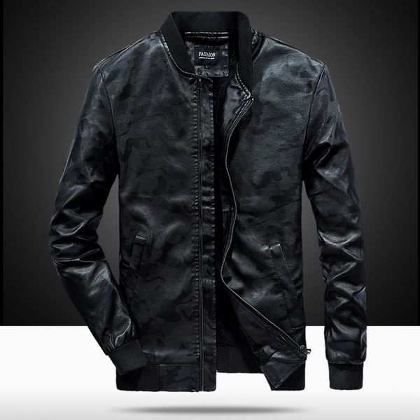 new winter men's leather jacket coat stand collar motorcycle leather jacket men's pu jackets coats clothing, Black
new winter men's leather jacket coat stand collar motorcycle leather jacket men's pu jackets coats clothing, Black