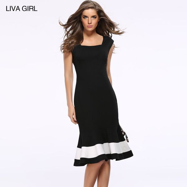 2020european and american women's dresses slim-fit sleeveless colorblock fishtail casual dresses, Black;gray
2020european and american women's dresses slim-fit sleeveless colorblock fishtail casual dresses, Black;gray