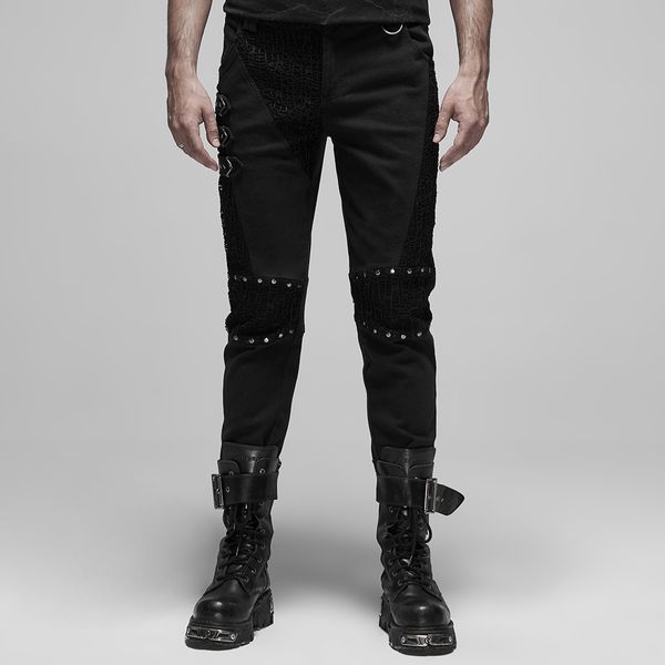 punk rave men's punk rave classic pants simple style coarse twill fabric mesh splice pencil trousers, Black
punk rave men's punk rave classic pants simple style coarse twill fabric mesh splice pencil trousers, Black