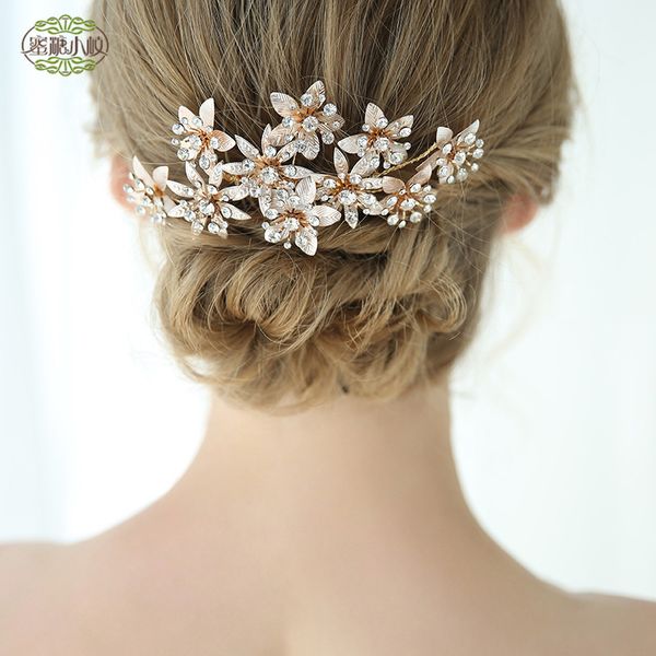wedding party beaded pearl gift woman lady diamond flower leaf hair jewelry for bride acting initiation graduation yy-72, Slivery;golden 
wedding party beaded pearl gift woman lady diamond flower leaf hair jewelry for bride acting initiation graduation yy-72, Slivery;golden