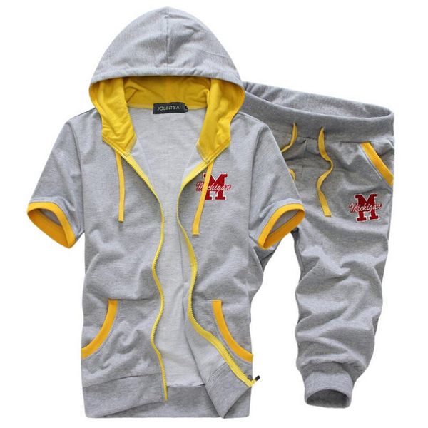 casual mens tracksuit set cardigan hooded sweatshirt sporting suit men set clothing hit color male casual shorts sets tide, Gray
casual mens tracksuit set cardigan hooded sweatshirt sporting suit men set clothing hit color male casual shorts sets tide, Gray