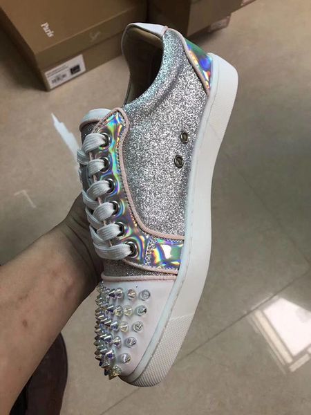 sale glitter leather with spikes men and women sneakers shoes low junior red bottom shoes party designer walking shoes eu36-46
sale glitter leather with spikes men and women sneakers shoes low junior red bottom shoes party designer walking shoes eu36-46