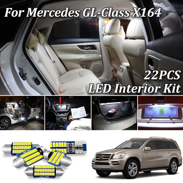 22pcs error led bulb interior light kit for - gl class x164 gl320 gl350 gl420 gl450 gl500 amg (2006-2012
22pcs error led bulb interior light kit for - gl class x164 gl320 gl350 gl420 gl450 gl500 amg (2006-2012