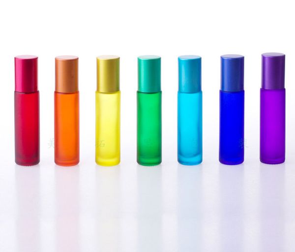 10ml refillable essential oil perfume bottles portable travel frosted colorful thick glass roller ball vial
10ml refillable essential oil perfume bottles portable travel frosted colorful thick glass roller ball vial