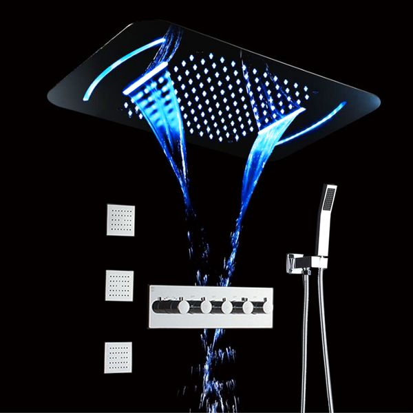 luxury 3 jets bath shower set embeded ceiling led rain shower head sets 64 color change multi function shower head rainfall waterfall
luxury 3 jets bath shower set embeded ceiling led rain shower head sets 64 color change multi function shower head rainfall waterfall