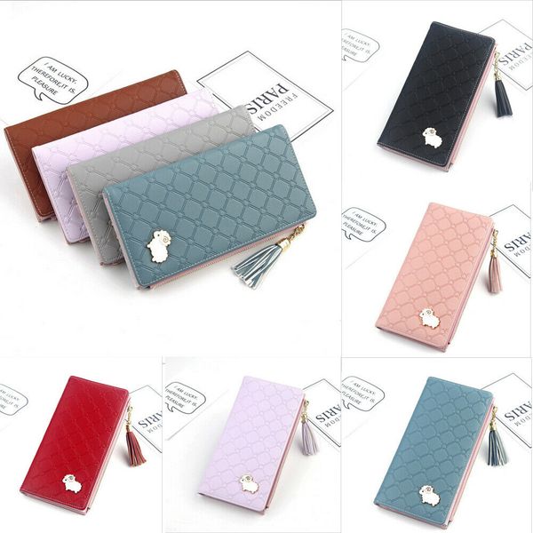 2019 women ladies cute sheep plaid pu leather zipper tassel clutch long wallet id card phone holder purse long wallet, Red;black
2019 women ladies cute sheep plaid pu leather zipper tassel clutch long wallet id card phone holder purse long wallet, Red;black