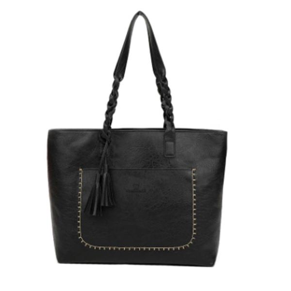 women retro tassel handbag solid color tote bag fashion zipper pu leather shoulder bag wine red/black/dark brown/light brown
women retro tassel handbag solid color tote bag fashion zipper pu leather shoulder bag wine red/black/dark brown/light brown