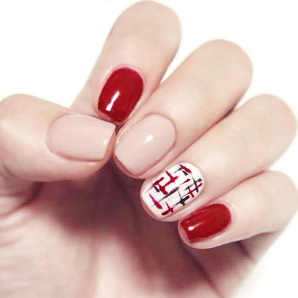 false nails 24pcs french full cover colorful short nail tips forms for extension fake with glue art accessory, Red;gold
false nails 24pcs french full cover colorful short nail tips forms for extension fake with glue art accessory, Red;gold
