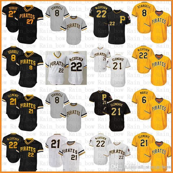 Pittsburgh Baseball Pirates Jersey 21 Roberto Clemente Andrew 22 McCutchen 29 Francisco Cervelli 27 Tekulve 6 Marte 8 Willie Stargell FGH
Pittsburgh Baseball Pirates Jersey 21 Roberto Clemente Andrew 22 McCutchen 29 Francisco Cervelli 27 Tekulve 6 Marte 8 Willie Stargell FGH