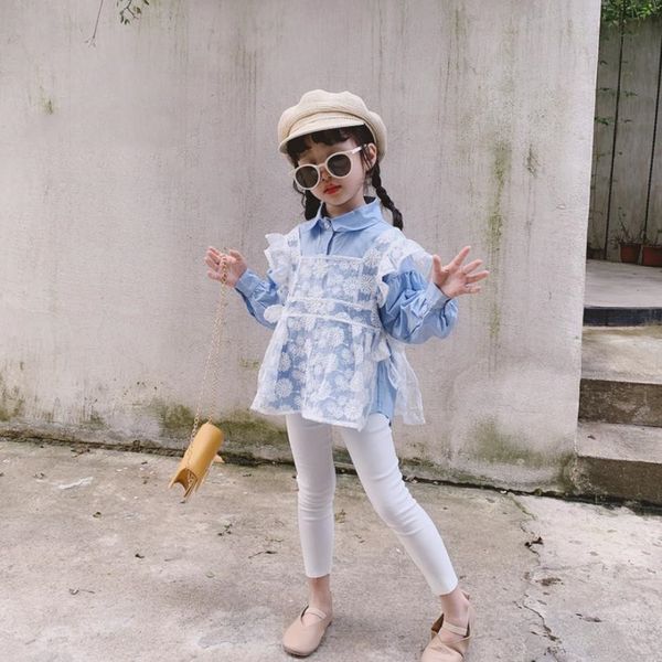 baby girls cute white lace + blue shirts 2019 spring autmn new sweet style blouses for children clothes outerwear ws954, White;black
baby girls cute white lace + blue shirts 2019 spring autmn new sweet style blouses for children clothes outerwear ws954, White;black