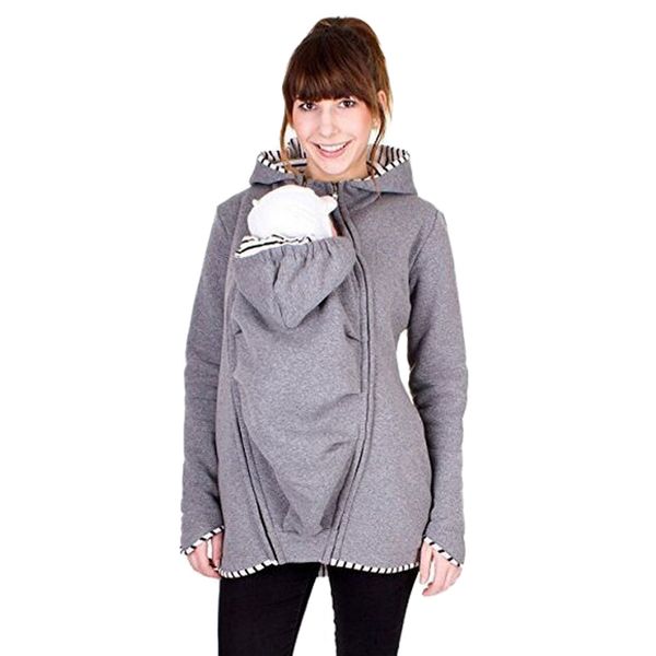 2018 new long sleeve maternity warm clothing mother fashion women hoddies carry baby infant zipper coat, White
2018 new long sleeve maternity warm clothing mother fashion women hoddies carry baby infant zipper coat, White