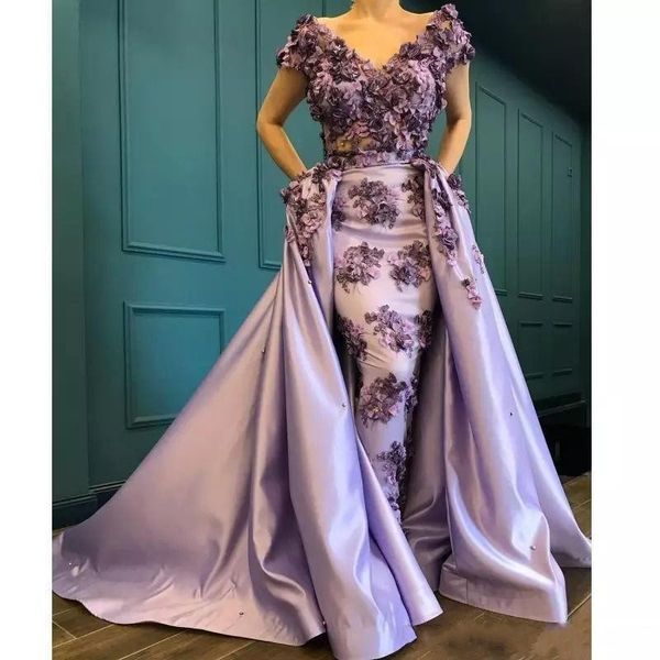 luxury mermaid african prom dresses v neck lace 3d appliques flowers satin short sleeves with overskirts pageant party evening gowns, Black
luxury mermaid african prom dresses v neck lace 3d appliques flowers satin short sleeves with overskirts pageant party evening gowns, Black