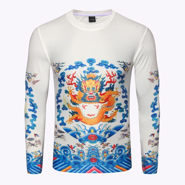 мужская дизайнерская китайская культура dragon white 3 d трехмерная цифровая печать футболка с длинным рукавом круглый вырез эластичная спор, White;black
мужская дизайнерская китайская культура dragon white 3 d трехмерная цифровая печать футболка с длинным рукавом круглый вырез эластичная спор, White;black