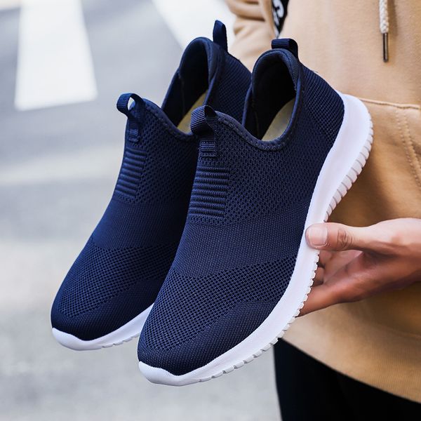 

laceless fashion women mens running shoes black white navy blue mens trainers slip on sports sneakers homemade brand made in china, White;red