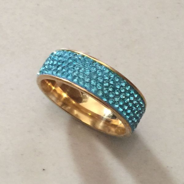 new arrival full size 5 row blue crystal stainless steel wedding rings fashion jewelry made with genuine cz crystals, Silver
new arrival full size 5 row blue crystal stainless steel wedding rings fashion jewelry made with genuine cz crystals, Silver