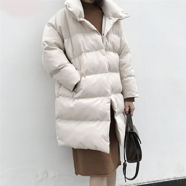 women solid oversize long parkas thick 2020 long sleeve buttons pockets female warm winter coat korean fashion women jacket hood, Black
women solid oversize long parkas thick 2020 long sleeve buttons pockets female warm winter coat korean fashion women jacket hood, Black