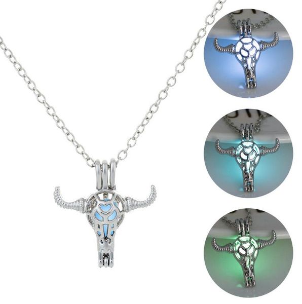 shpping green blue fluorescence bead bull head pendant necklace glow in the dark necklace chain fashion women jewelry, Silver
shpping green blue fluorescence bead bull head pendant necklace glow in the dark necklace chain fashion women jewelry, Silver