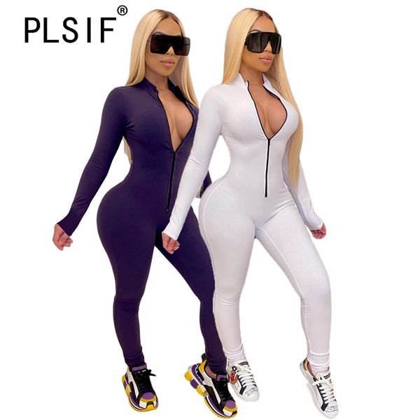 new style solid color tight full length sports jumpsuits for lady zipper design good quality female catsuits, Black;white
new style solid color tight full length sports jumpsuits for lady zipper design good quality female catsuits, Black;white
