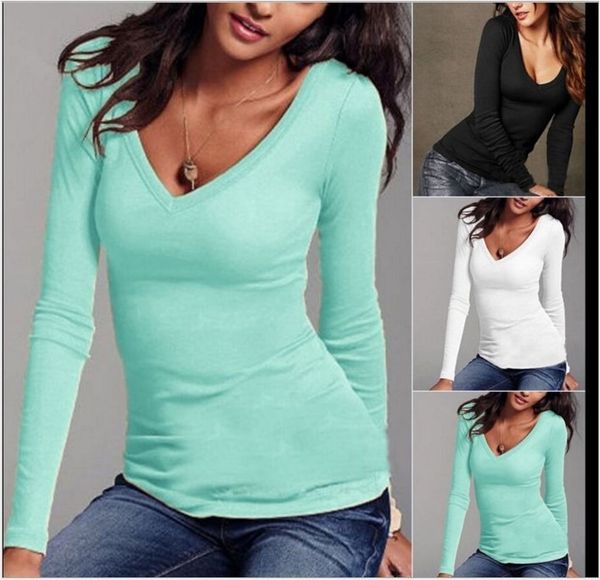 women long sleeve t-shiirt v-neck slim fit warm autumn spring basic t-shirts 2019 new brand casual fashion sa-85, White
women long sleeve t-shiirt v-neck slim fit warm autumn spring basic t-shirts 2019 new brand casual fashion sa-85, White