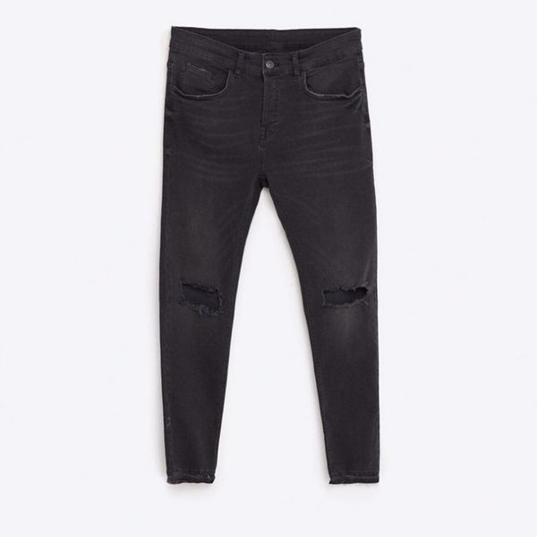 skinny jeans brand ripped black jeans knee with hole designer distressed denim homme pant size 29-36, Blue
skinny jeans brand ripped black jeans knee with hole designer distressed denim homme pant size 29-36, Blue