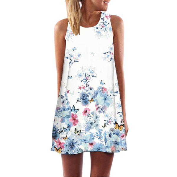 blue flowers butterfly printed dress sleeveless loose summer women beach dress, Black;gray
blue flowers butterfly printed dress sleeveless loose summer women beach dress, Black;gray