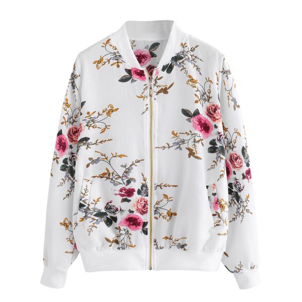 women jacket brand flower print girl plus size casual baseball sweatshirt button thin bomber long sleeves coat jackets, Black;brown
women jacket brand flower print girl plus size casual baseball sweatshirt button thin bomber long sleeves coat jackets, Black;brown