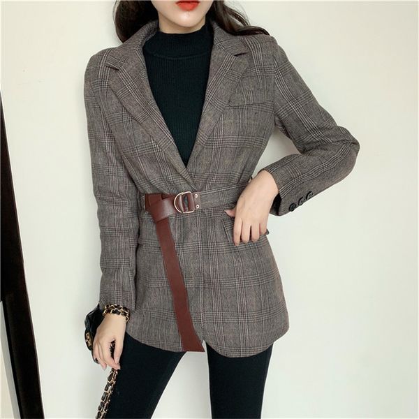 women's suits & blazers mazefeng 2021 autumn winter button with belt pockets formal jackets outerwear england style size s, White;black
women's suits & blazers mazefeng 2021 autumn winter button with belt pockets formal jackets outerwear england style size s, White;black