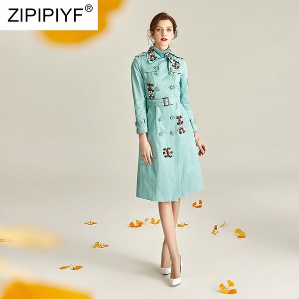 2020 spring autumn high street elegant trench coat for women notched double breasted knee-length trench coat with jewel y35, Tan;black
2020 spring autumn high street elegant trench coat for women notched double breasted knee-length trench coat with jewel y35, Tan;black