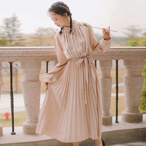 новый 2020 лета женщин платья с бантами пояса elegant ladies однобортный длинные абрикос рубашки плиссированные платья vestidos, Black;gray
новый 2020 лета женщин платья с бантами пояса elegant ladies однобортный длинные абрикос рубашки плиссированные платья vestidos, Black;gray