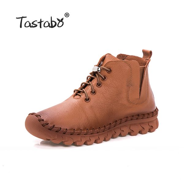 tastabo ankle with fur retro shoes women fashion handmade slip-on soft leather winter warm boots ladies mx200508, Black
tastabo ankle with fur retro shoes women fashion handmade slip-on soft leather winter warm boots ladies mx200508, Black